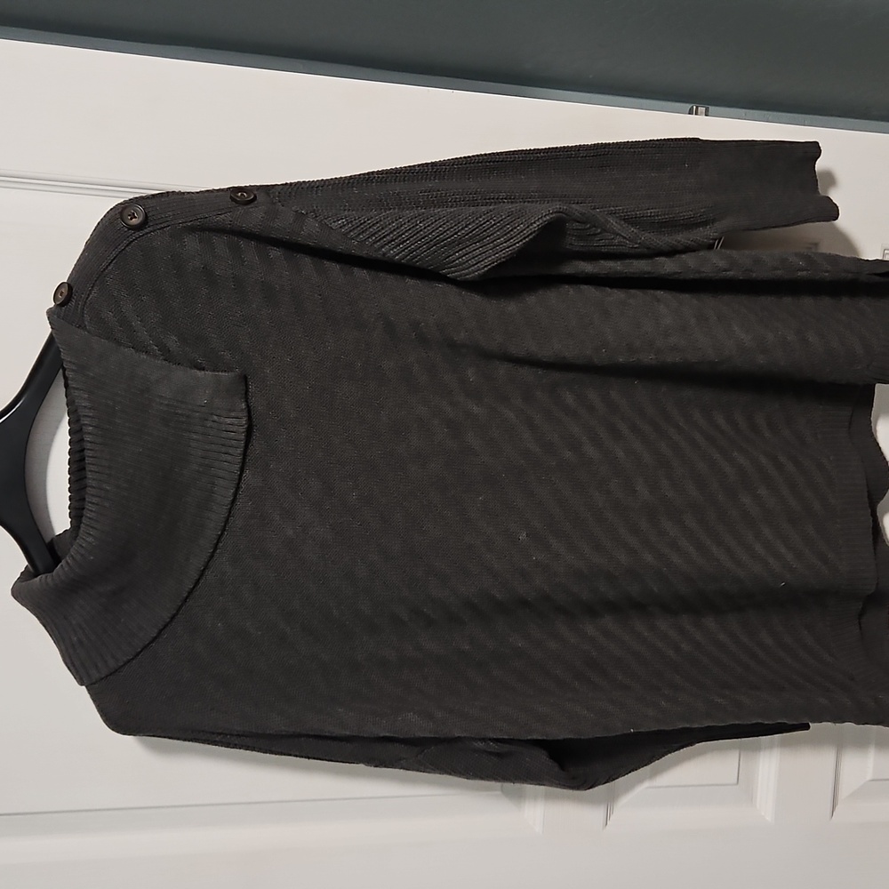 Style & Co. Cowl Pullover Tunic Sweater Dark Gray Womens Plus 2x
